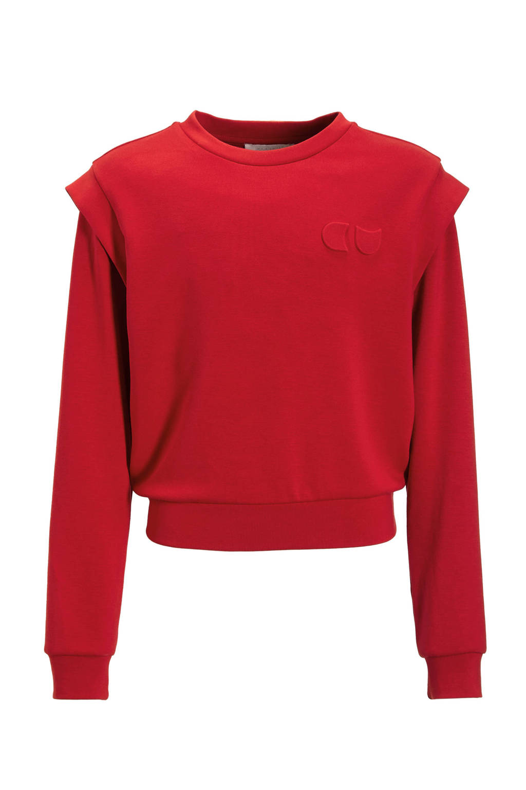 Coolcat Sweater Topaz met Schouder Detail Rood