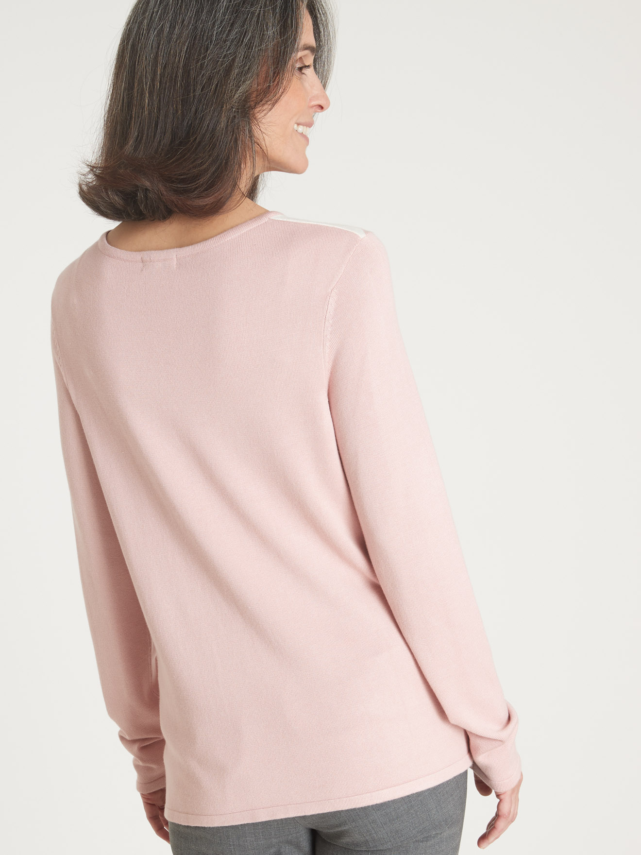 Pull en maille jersey intarsia