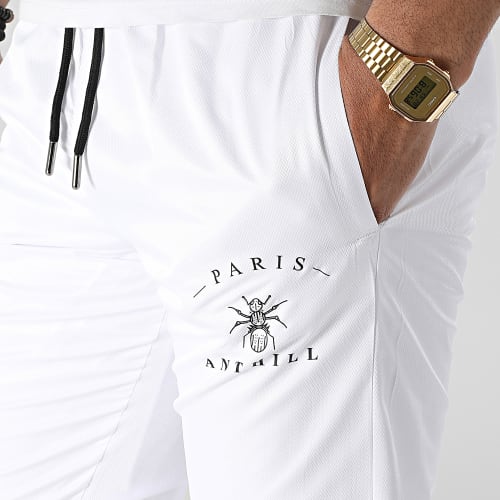 Pantalon Jogging Diamant Logo Blanc Noir