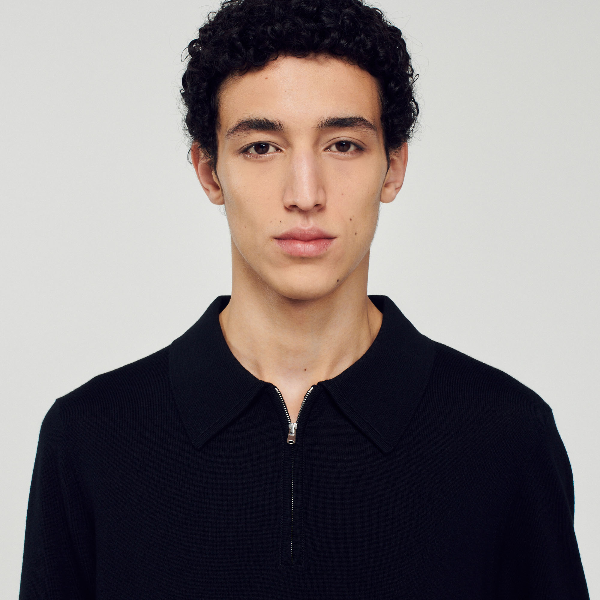 Pull polo en maille