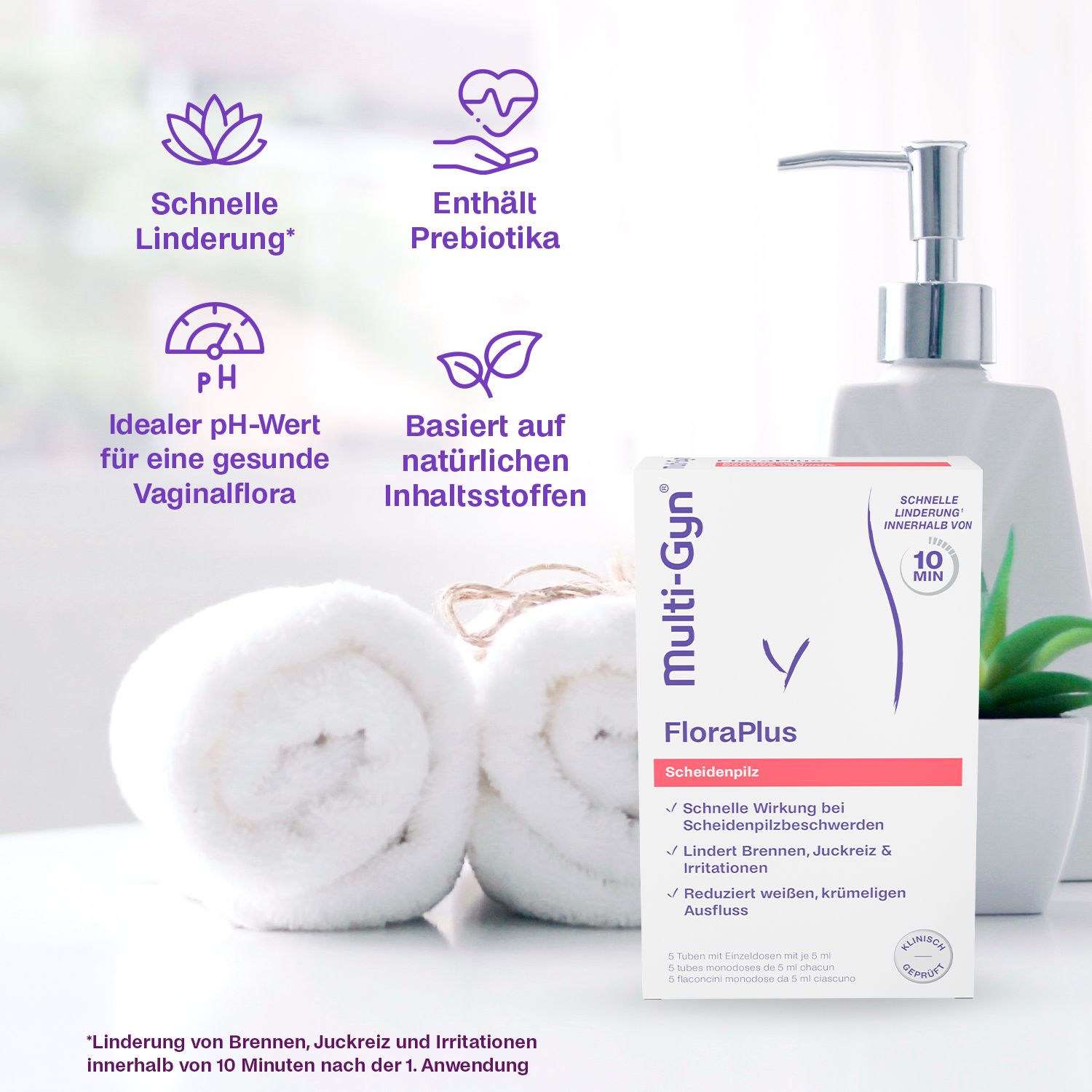 Multi-Gyn FloraPlus – schnelle Wirkung bei Scheidenpilzsymptomen