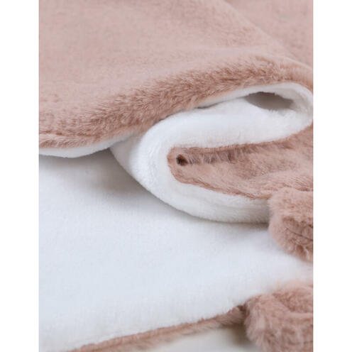 Couverture ouatinée 75x100cm en fausse fourrure - Rose Pale - NOUKIE 'S