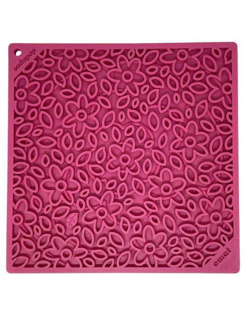 Sodapup Lickmat Flower Power - Hondenvoerbak - Roze Large