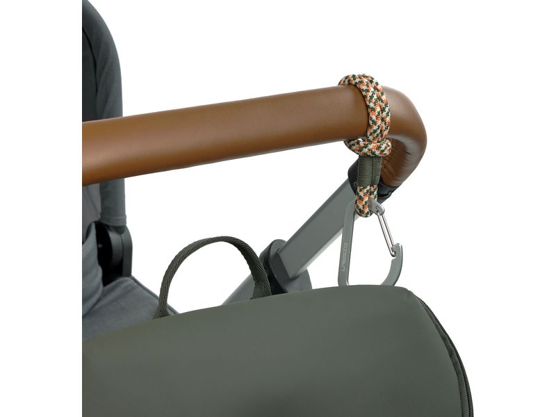 Lässig Befestigungshaken Cord 2er Set Olive/Red/Vanilla Praktische Kinderwagenhaken