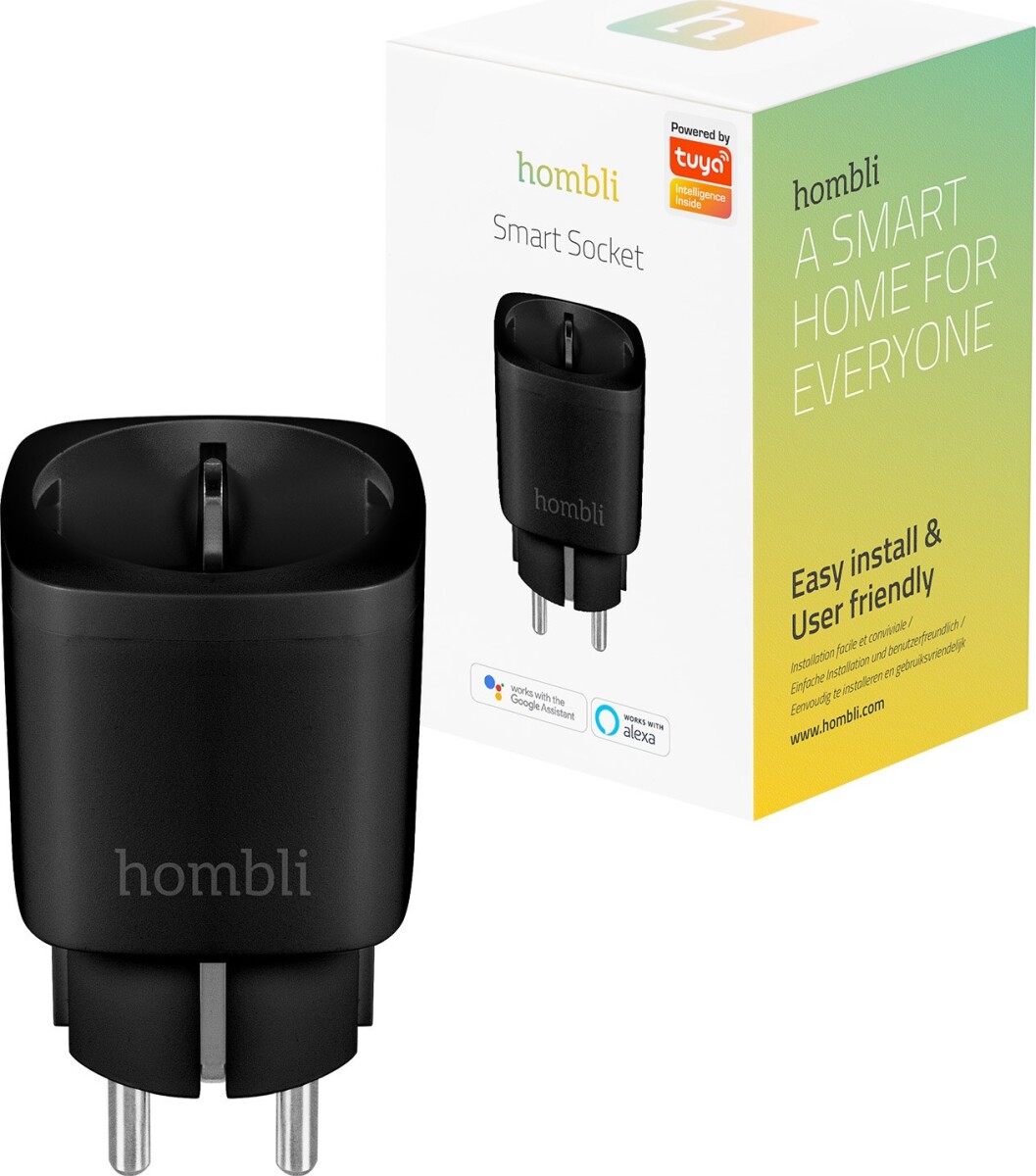 Hombli - Smart Socket - Eu - WiFi Stikkontakt - Sort