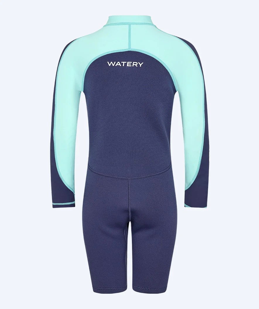 Watery UV våddragt til børn - Calypso Langærmet - Atlantic Turquoise