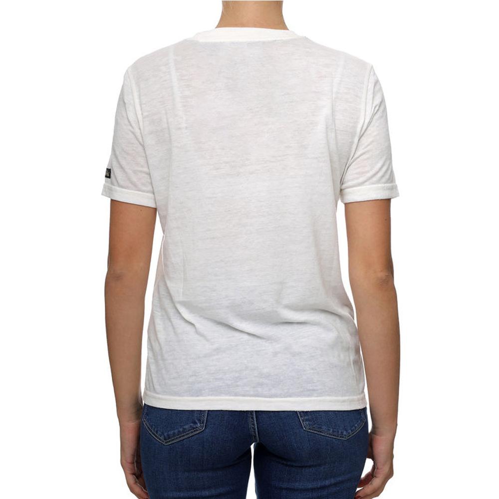 Superdry T-shirt Blanc/Rose Femme Superdry Embellished