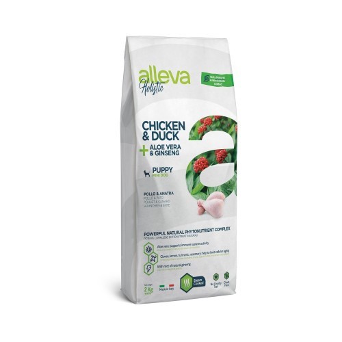 Ração Alleva Holistic Mini para Filhotes/Crianças, Sabor Frango