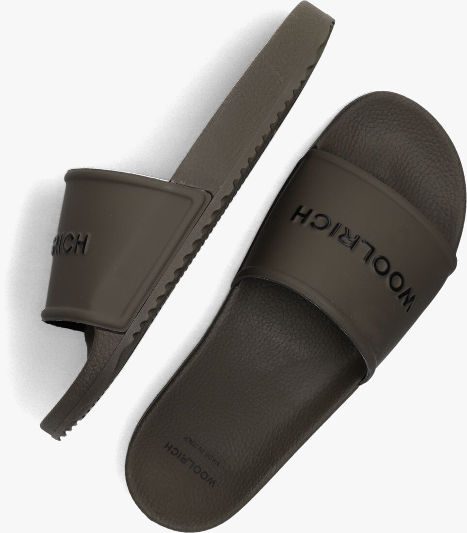 WOOLRICH groene woolrich badslippers slide eva