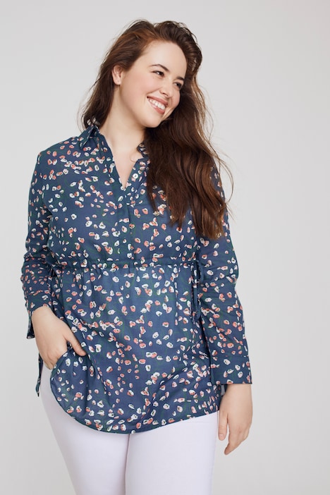 Bellieva-Hemdbluse, Still-Funktion, Langarm, Biobaumwolle, GOTS