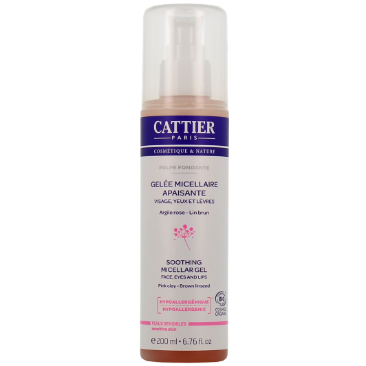 Cattier gelée micellaire apaisante - Démaquillant et nettoyant bio