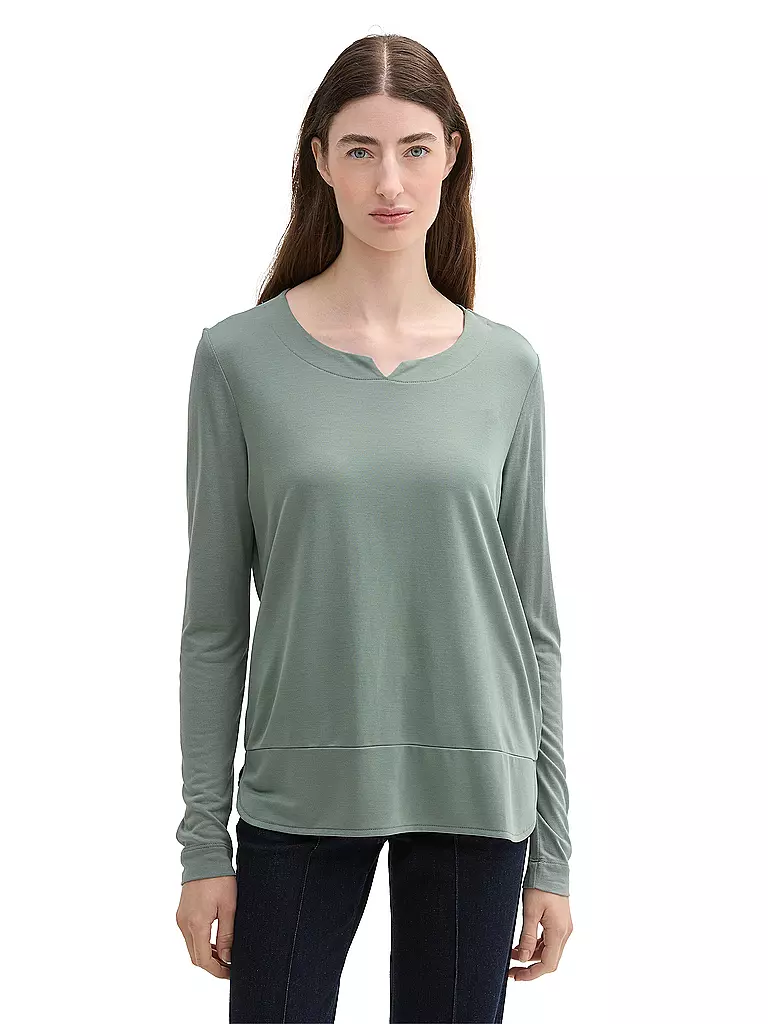 TOM TAILOR Langarmshirt grün