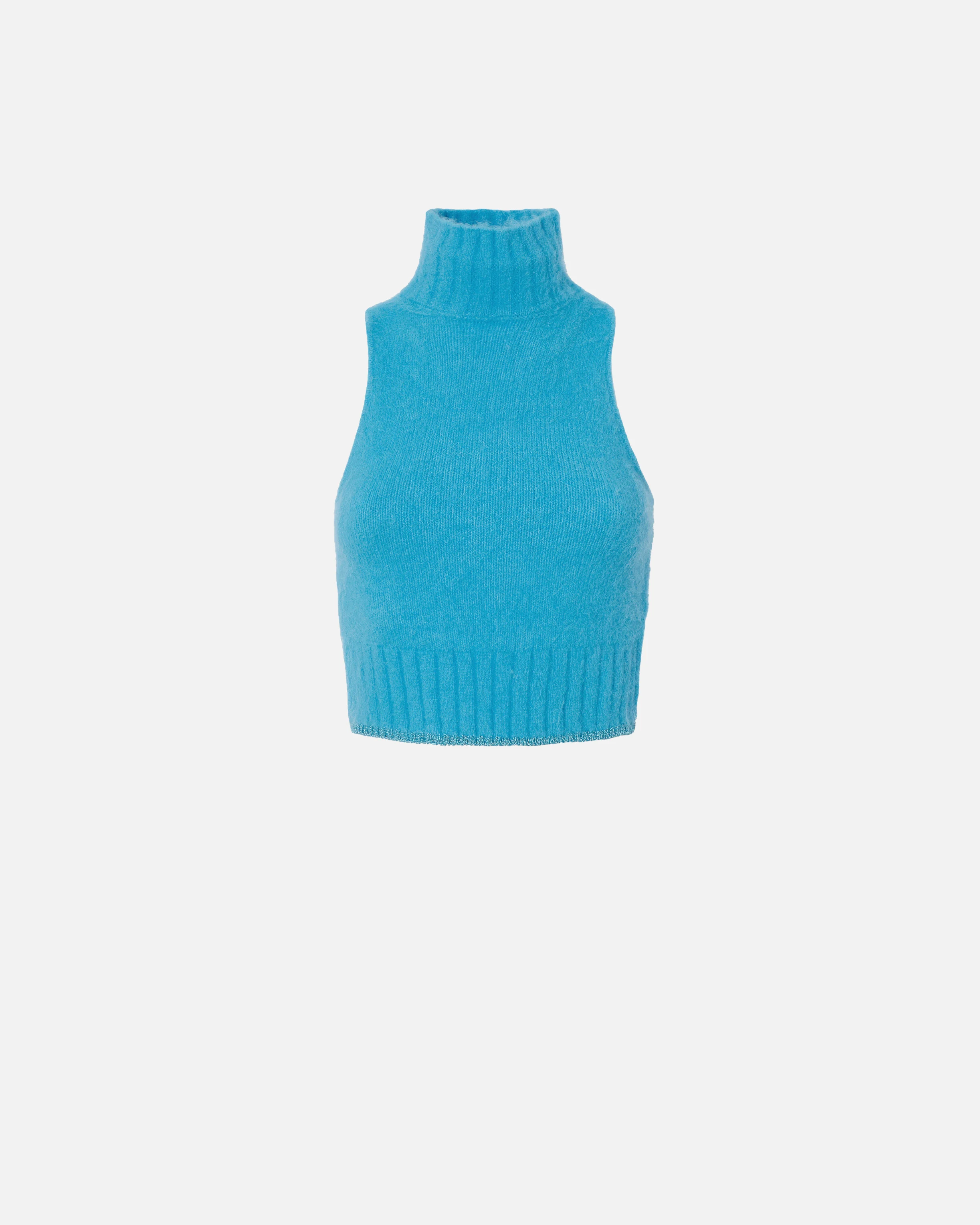 Crop top sans manches | Bleu
