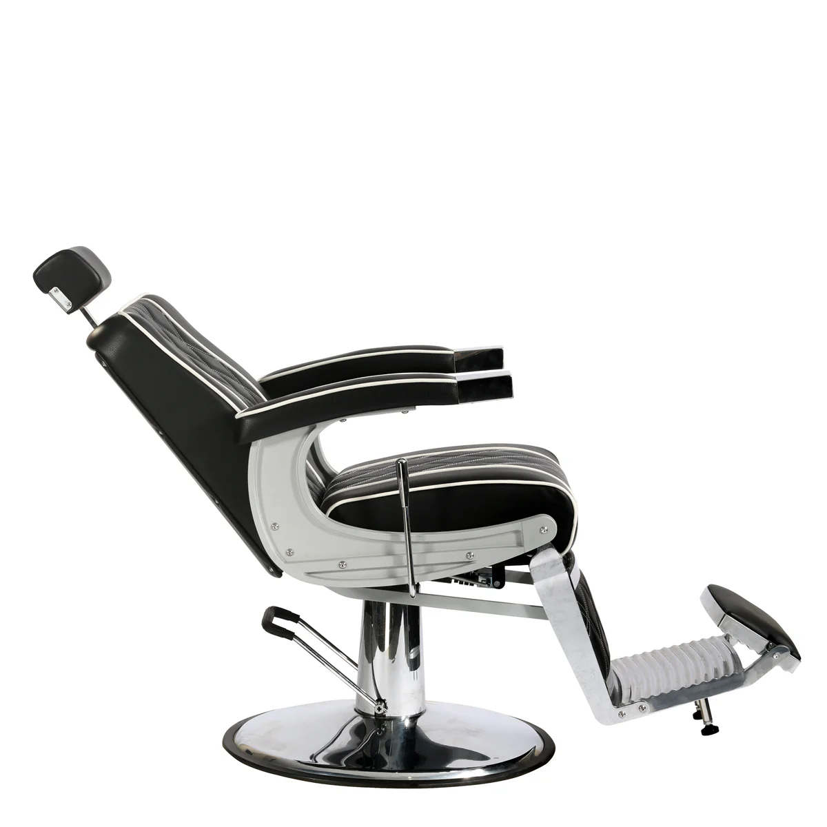 Fauteuil Homme ATALANTA Noir Coutures Blanches
