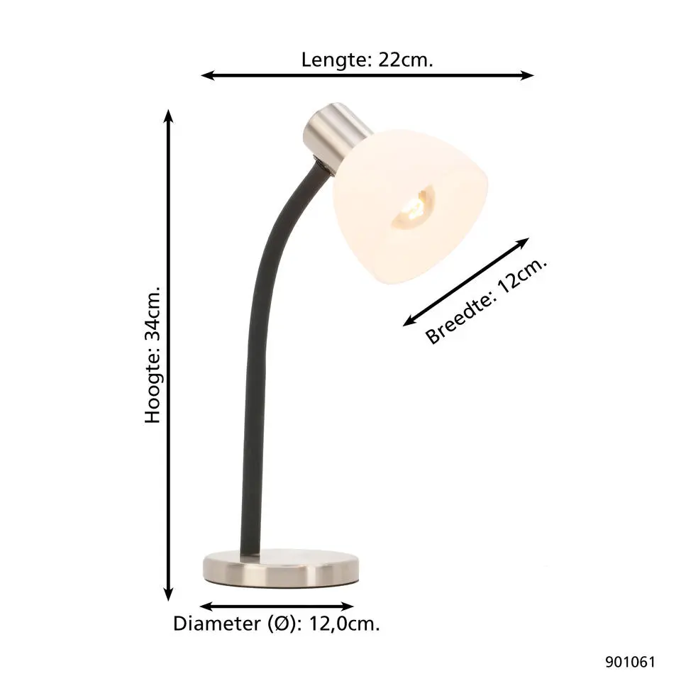 EGLO Macere Tafellamp - Bureaulamp - E14 - 34 cm - Wit
