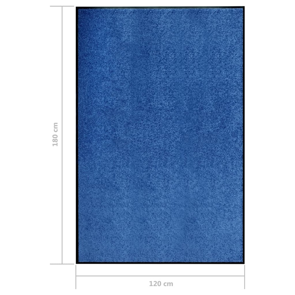 Paillasson lavable bleu 120x180 cm