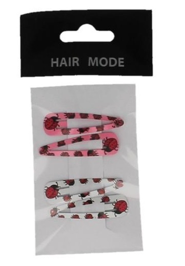 Hair Mode Klik Klak Lieveheersbeestje 4 Stuks