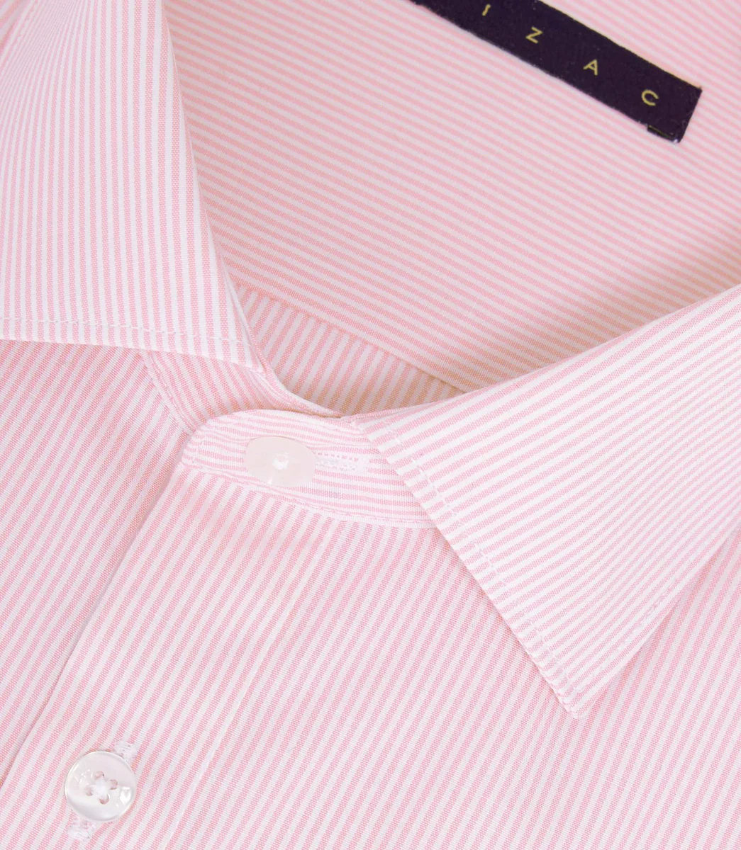 Chemise à rayures rose 