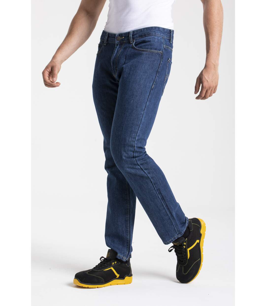Jeans de travail coton coupe confort stone DENIM