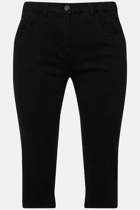 Capri Jeans Sarah, schmale 5-Pocket-Form, Saumschlitz