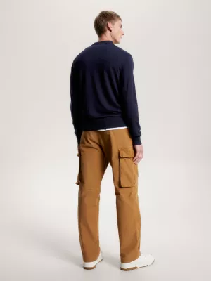 Suéter polo de lã merino fina