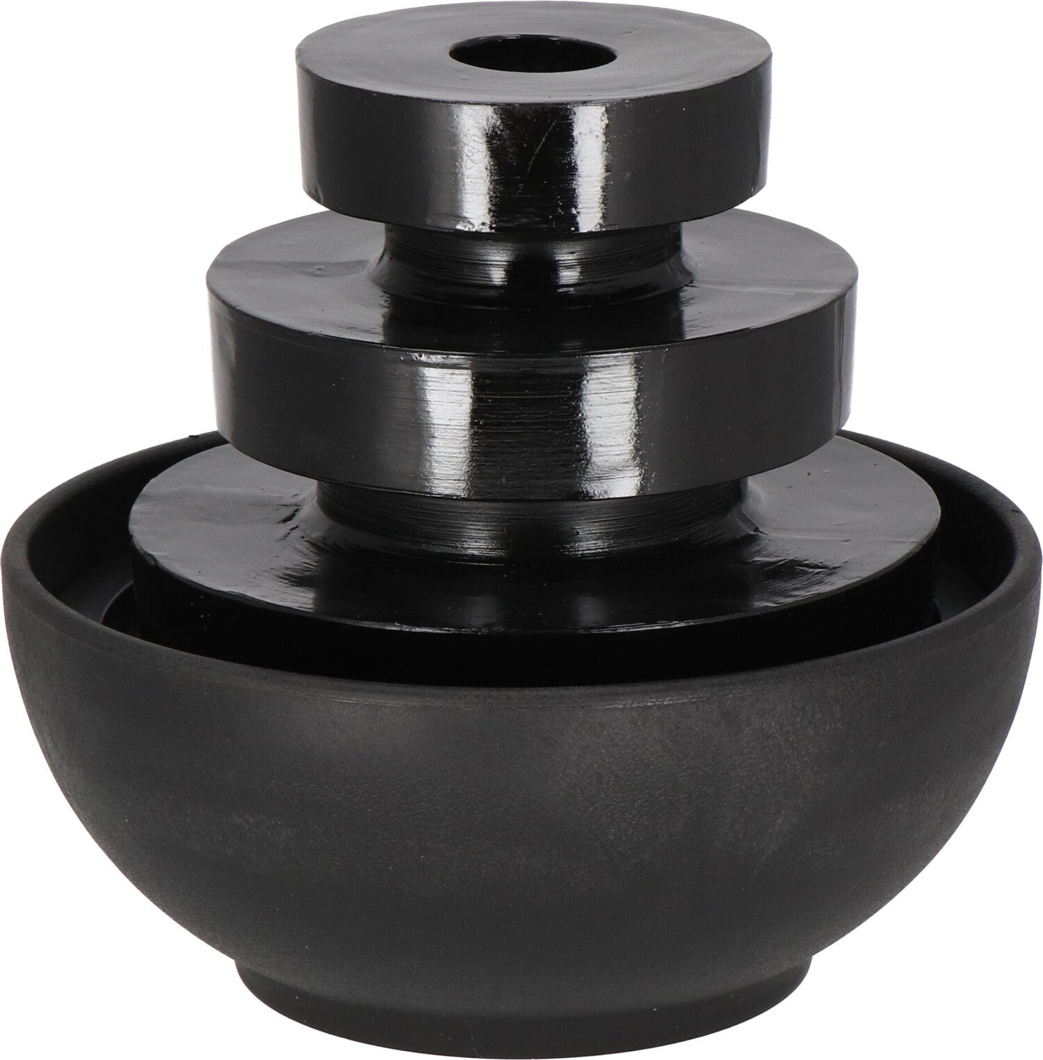 Intratuin waterornament Iwata zwart D 23 H 23 cm