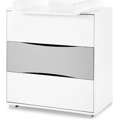 Lykke puslebord - hvid/grå