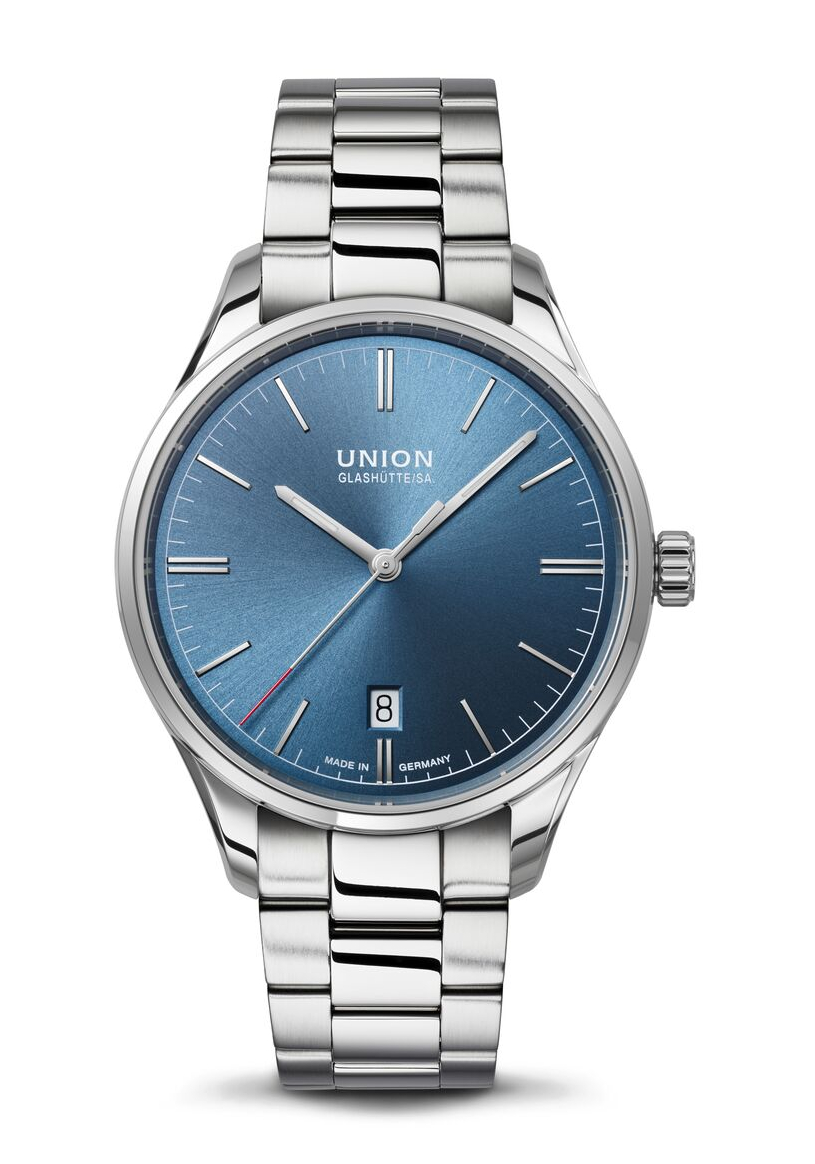 Union Glashütte SA. Viro Datum 39mm blau D017.407.11.041.00
