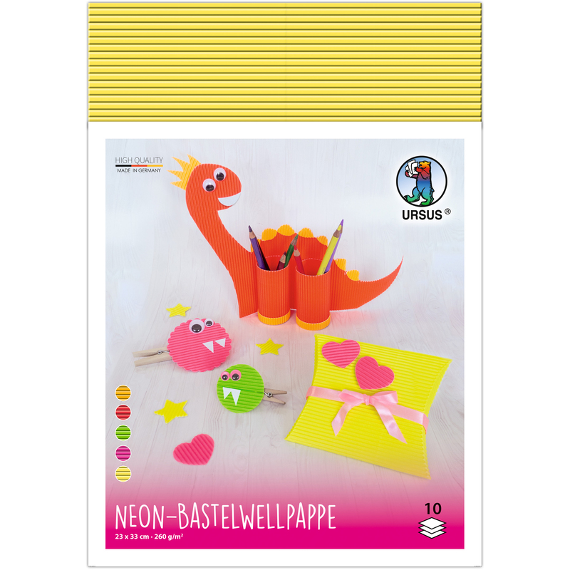 Ursus Wellkarton, neon, 23 x 33 cm, assortiert, 10 Blatt