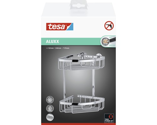 tesa hoekdouchemand, tweelaags, ALUXX aluminium