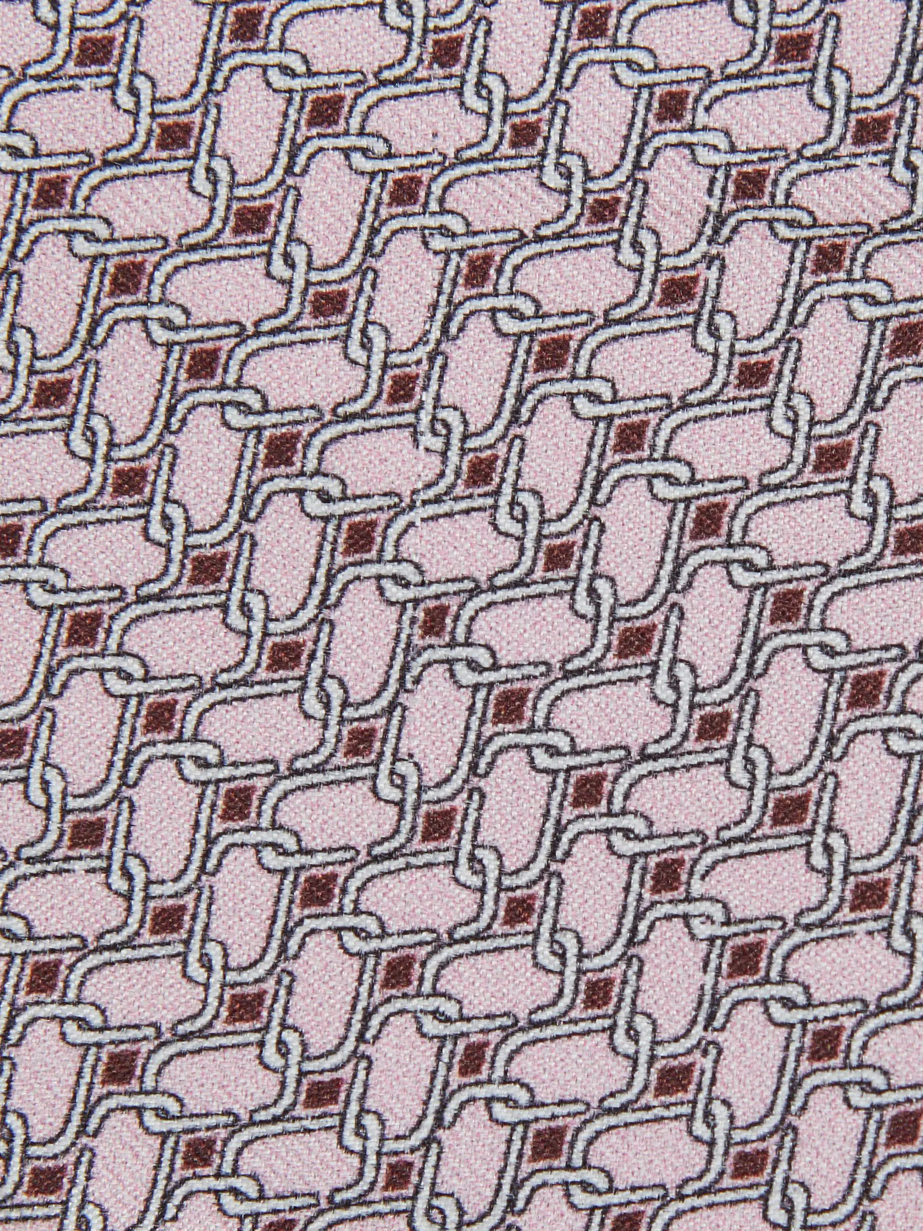 Zachtroze - Reiss Bernardo Silk Geometric-Chain Print Tie