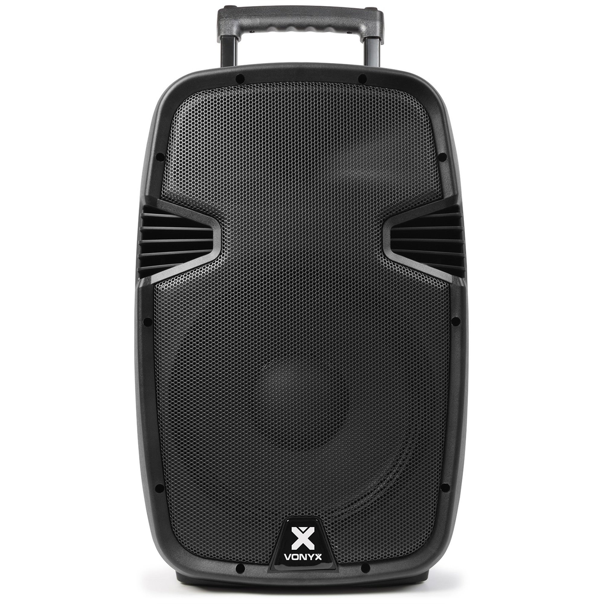 Vonyx SPJ-PA912 500W mobiele accu-speaker met twee draadloze microfoons