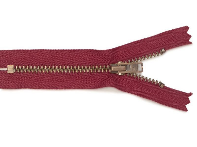 Reißverschluss Metall Antik, 3 mm, nicht teilbar