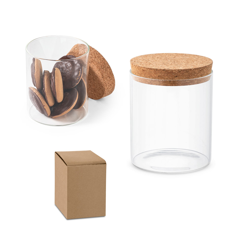 hi!dea 94079 - Bouteille en verre borosilicate et bouchon en liège 700 ml