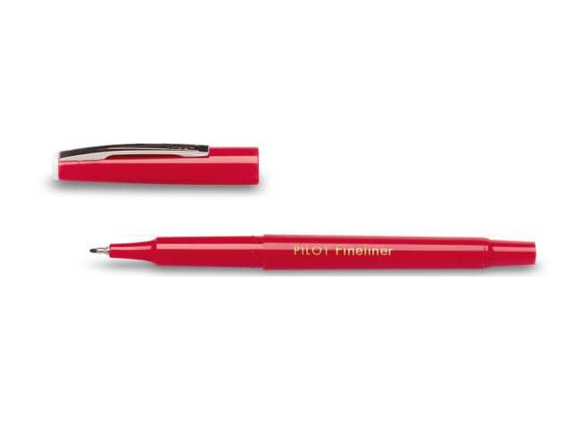 Pilot Fineliner 0.4 mm Rot, 1 Stück Feinschreiber für präzises Schreiben und Zeichnen