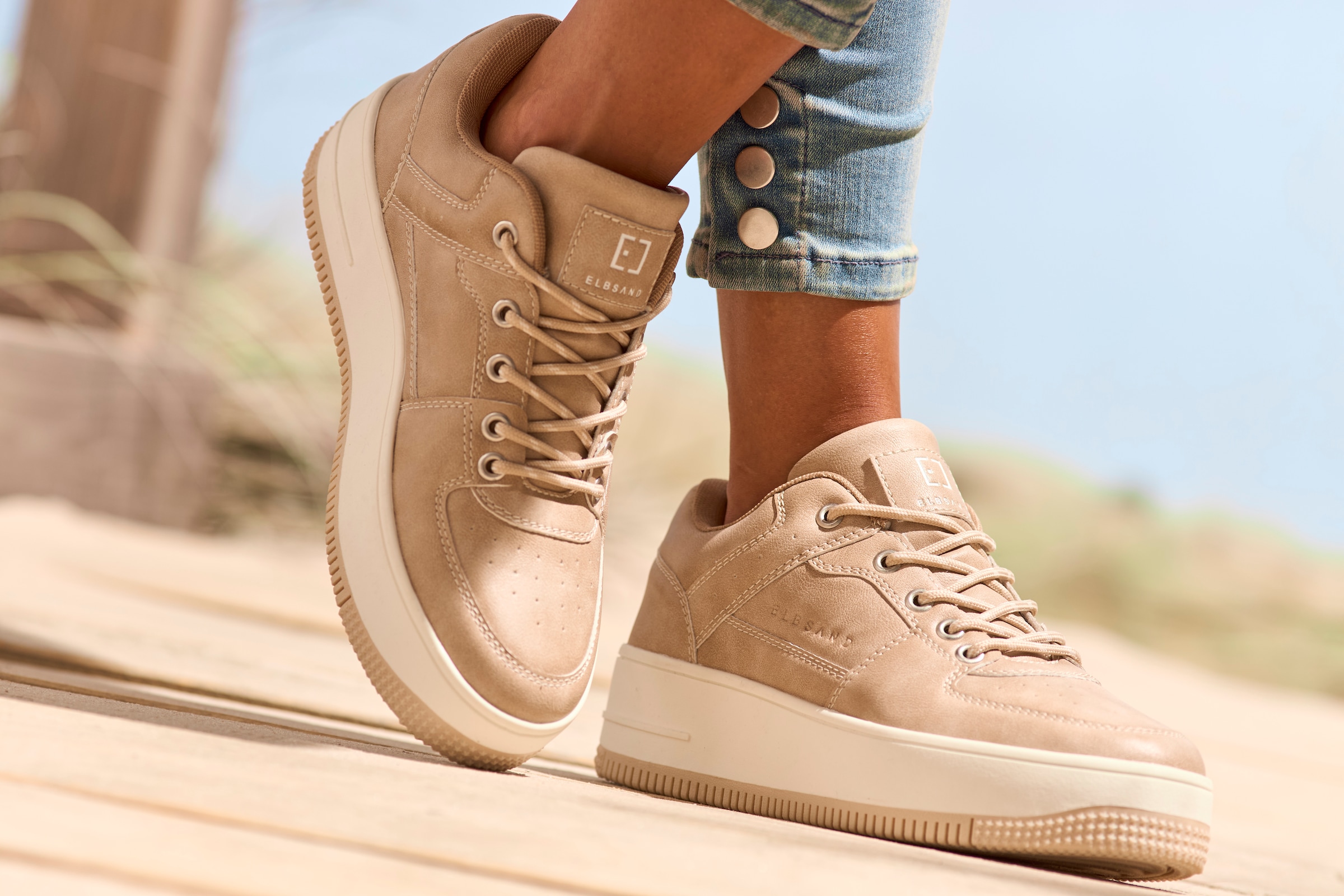 Elbsand Sneaker »Schnürschuh, Freizeitschuh, Halbschuh, Schnürhalbschuh, Turnschuh«  mit modischer Plateausohle