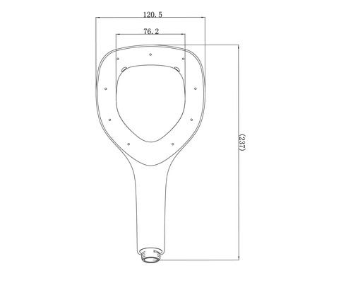 AVITAL JULA eco handdouche 237 x 120 mm chroom/zwart