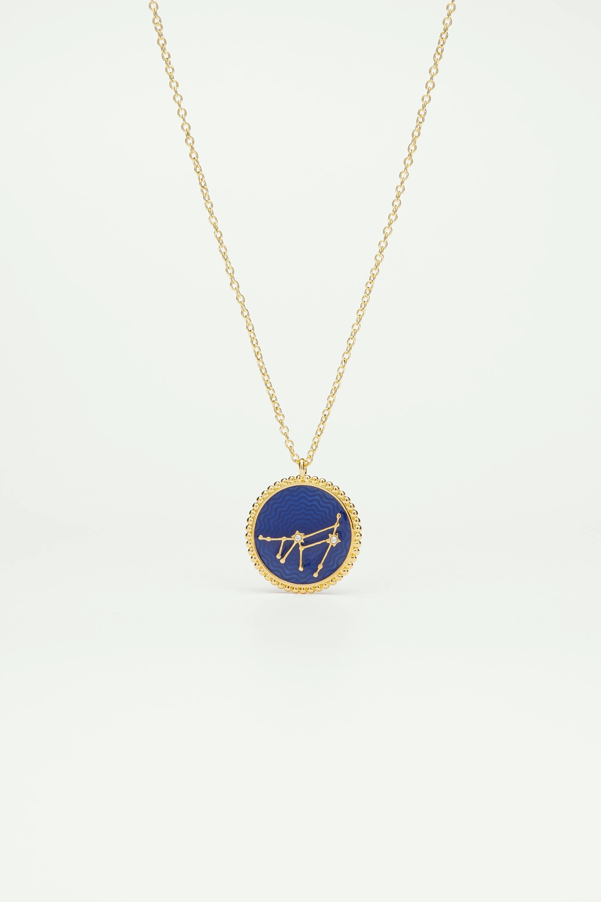 Collier pendentif signe astrologique cancer | Doré