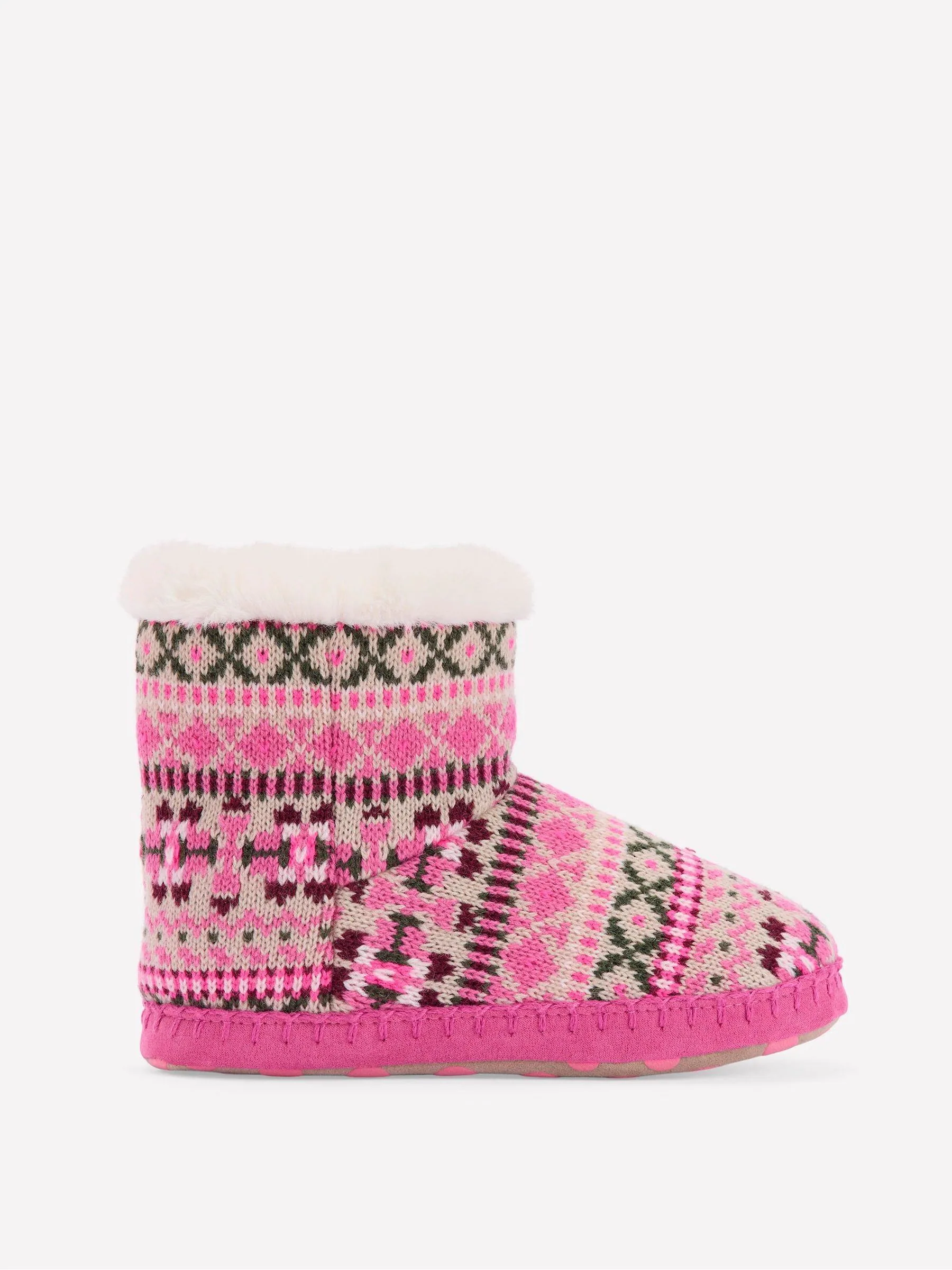 Boden Pantoffels met Fairisle-patroon