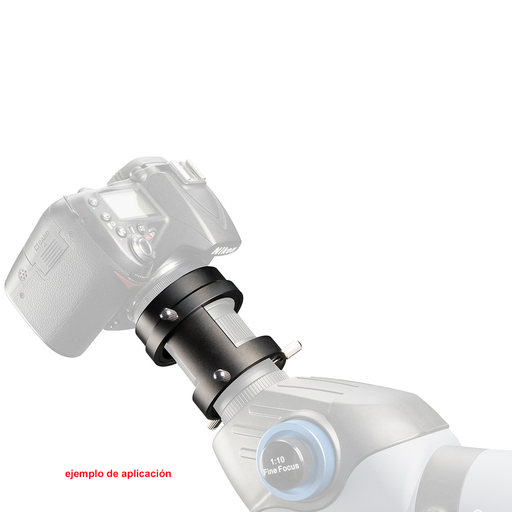 Adaptador Bresser para conectar câmeras DSLR a telescópios terrestres.