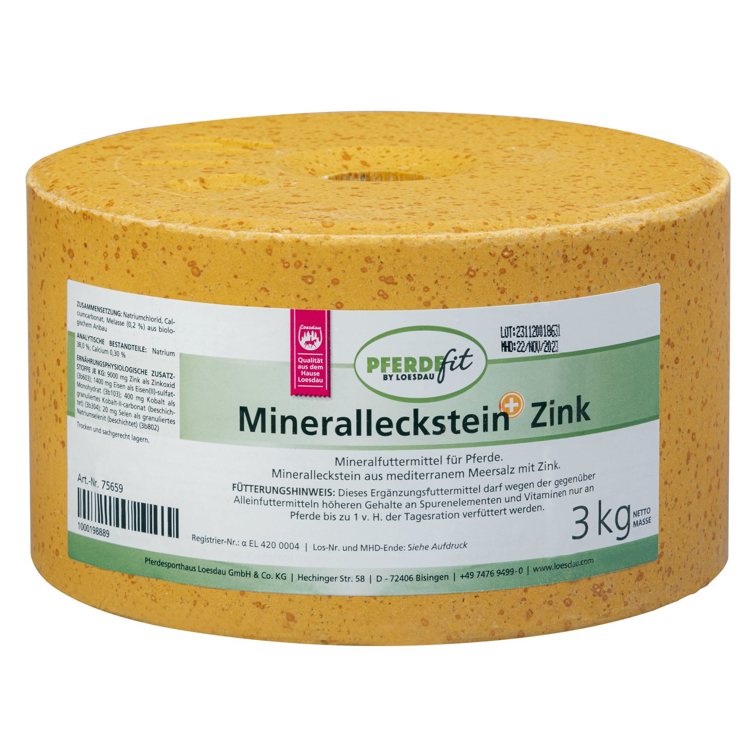 PFERDEfit by Loesdau Mineralleckstein + Zink  - 3 kg