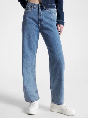 Calça jeans folgada de cintura média Betsy