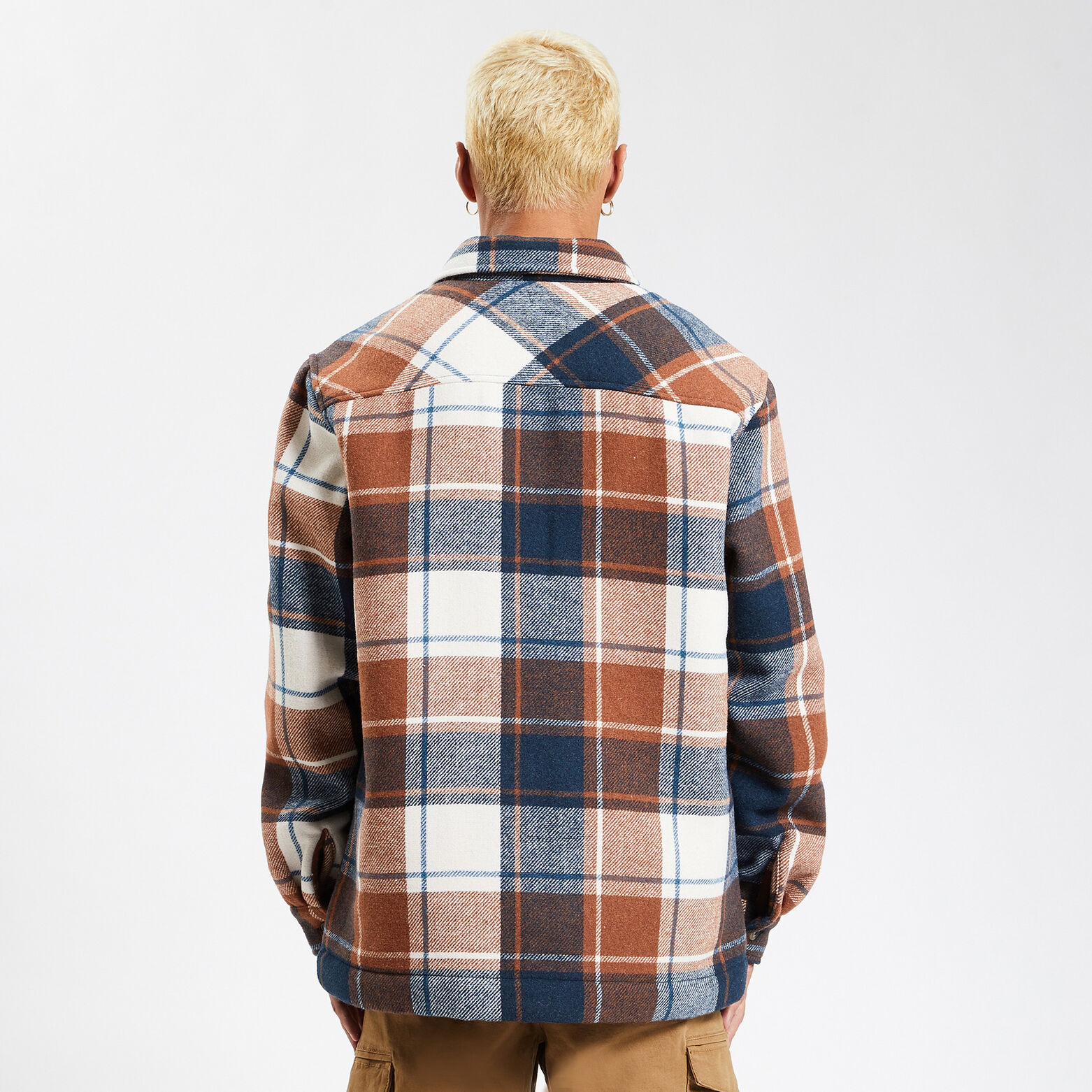 Surchemise carreaux laine doublure sherpa Rouge