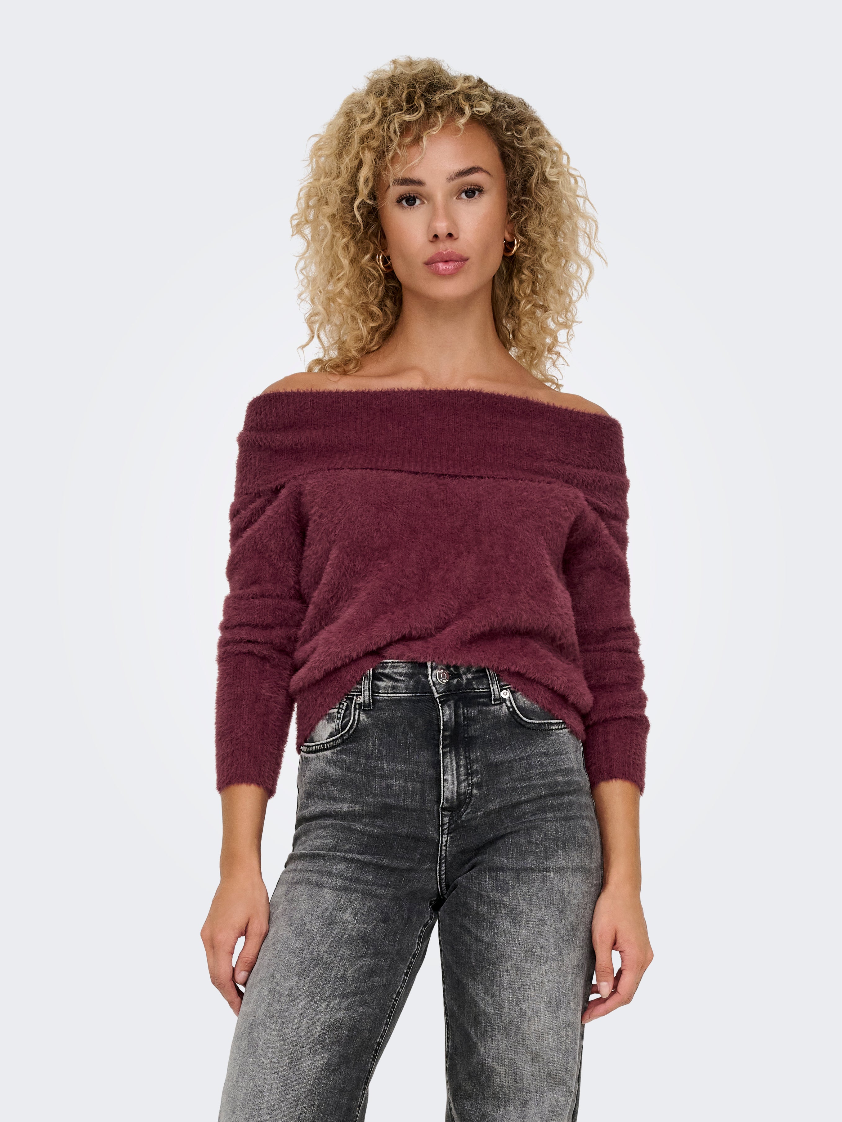 ONLSIFF Strickpullover Burgundy
