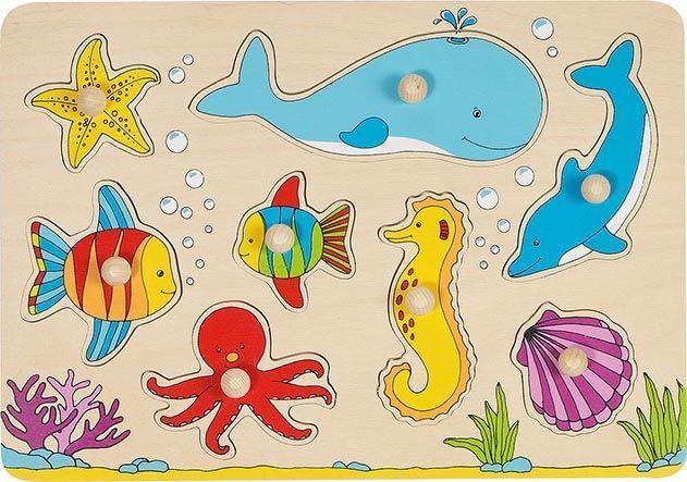 Steckpuzzle UNTERWASSERWELT 8-teilig in bunt