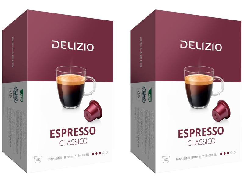 Delizio Kaffeekapseln Espresso Classico 2 x 48 Stück Kunststoffkapseln für das Delizio-System