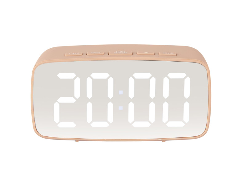 Alarm Clock Mirror LED Oval KA5876BK Black
