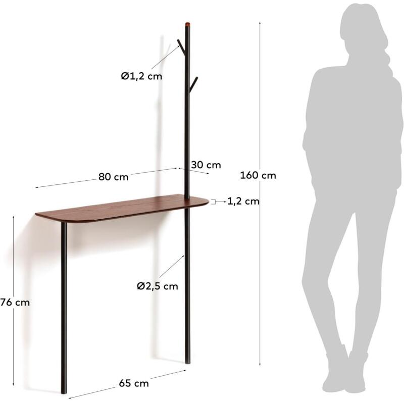Console avec portemanteau Marcolina 80 x 160 cm