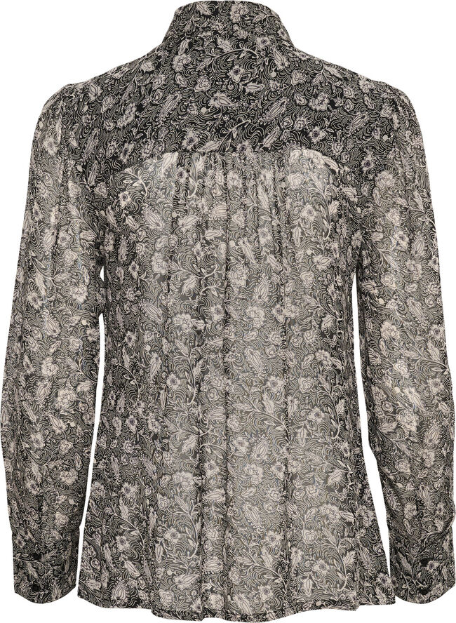 Part Two DelvinaPW SH Black leaf print