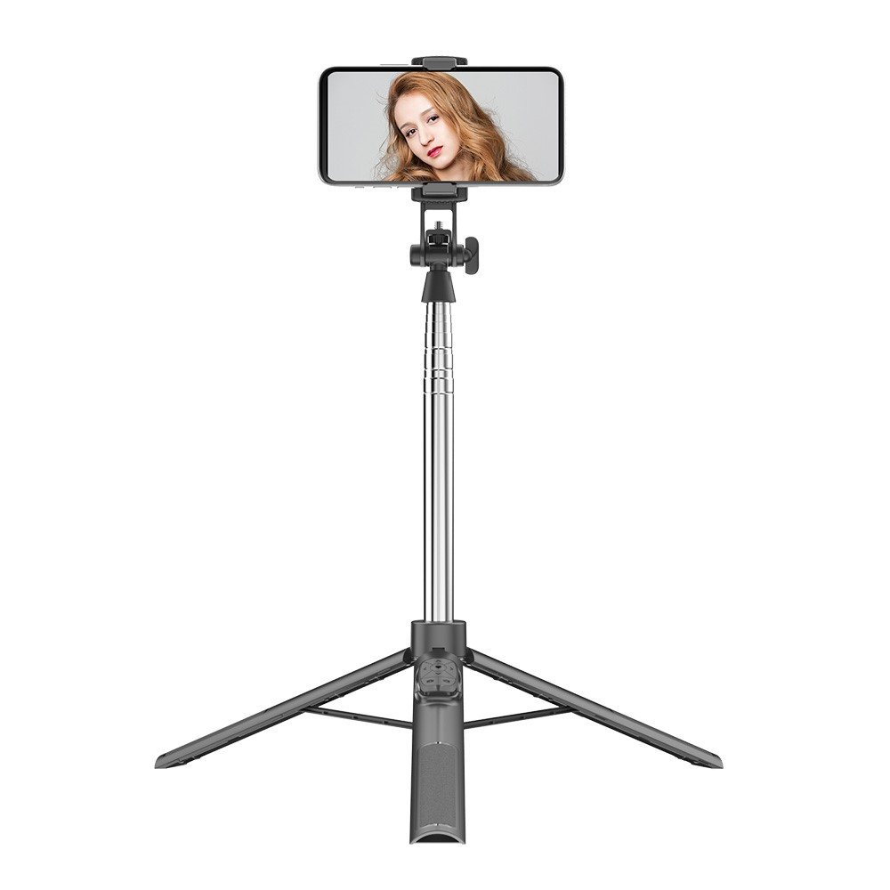 (160cm) XXL Alu Selfie Stick Tripod Dreibein Stativ Halterung   Bluetooth Fernauslöser für Smartphone - Schwarz